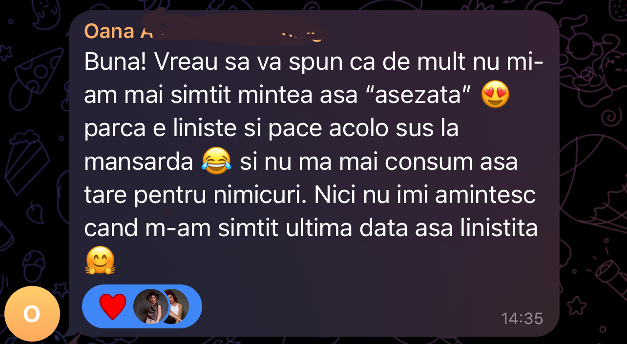 Testimonial Oana A.